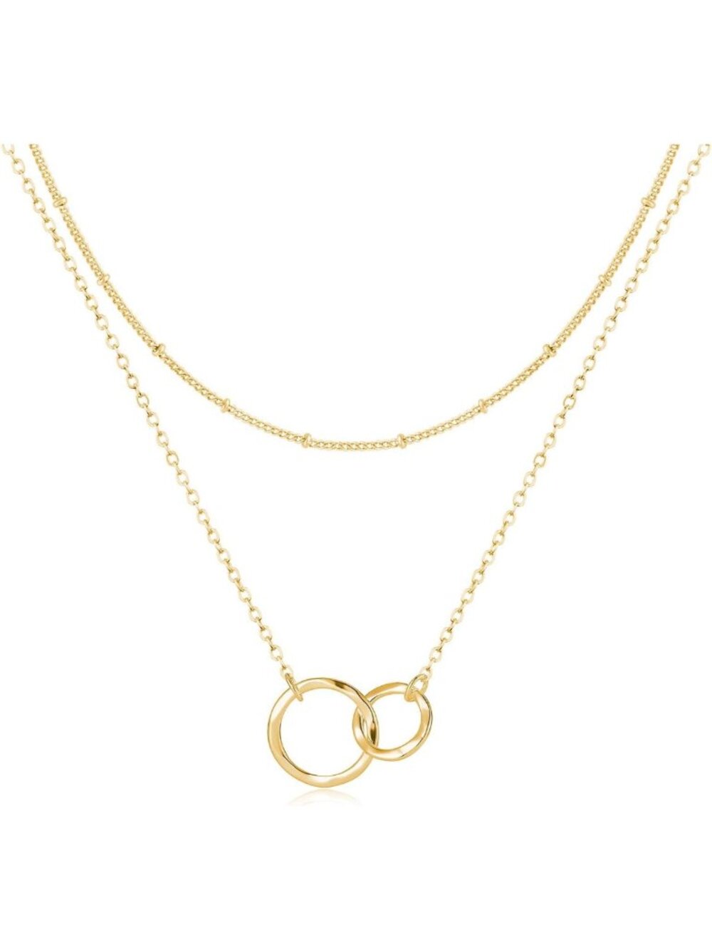 Dainty Gold Choker Necklace with Layered Coin & Crescent Moon - Perfect Gift for